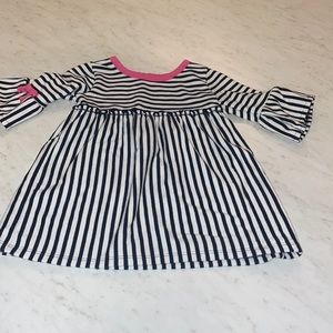 Navy/White Striped Dress 18 Months